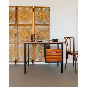 Bureau en formica et métal noir n°521