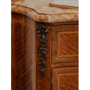 Petit buffet en bois et marbre n°888
