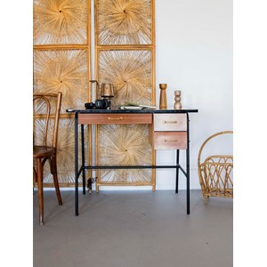 Bureau fin en métal et formica n°525