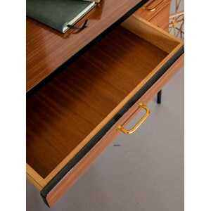 Bureau fin en métal et formica n°525