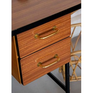 Bureau fin en métal et formica n°525