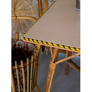 Table à manger en rotin clair n°1142