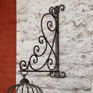 Potence en fer forgé couleur marron 25 x 36 cm
