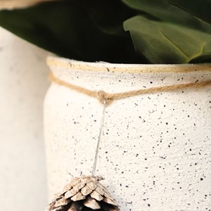 Cache-pot pomme de pin - ø19 x ht.16 cm pour pot ø14.5