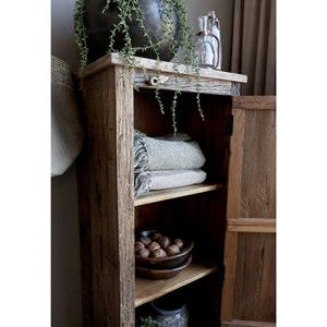 Armoire 1 porte rangement chambre salle de bain bois marron 160cm