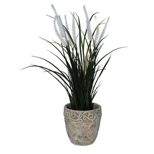 Cache-pot rond en ciment vieilli effet carrelage bordeaux ø.17 x ht.17 cm