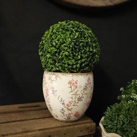 Cache-pot rond bord dentelé ø18 x ht.17 cm pour pot de ø14