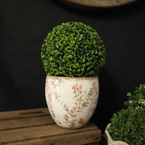 Cache-pot rond bord dentelé ø18 x ht.17 cm pour pot de ø14