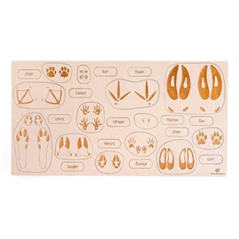 Puzzle éducatif en bois - les empreintes des animaux