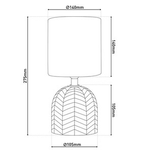 Lampe de table en céramique - folio