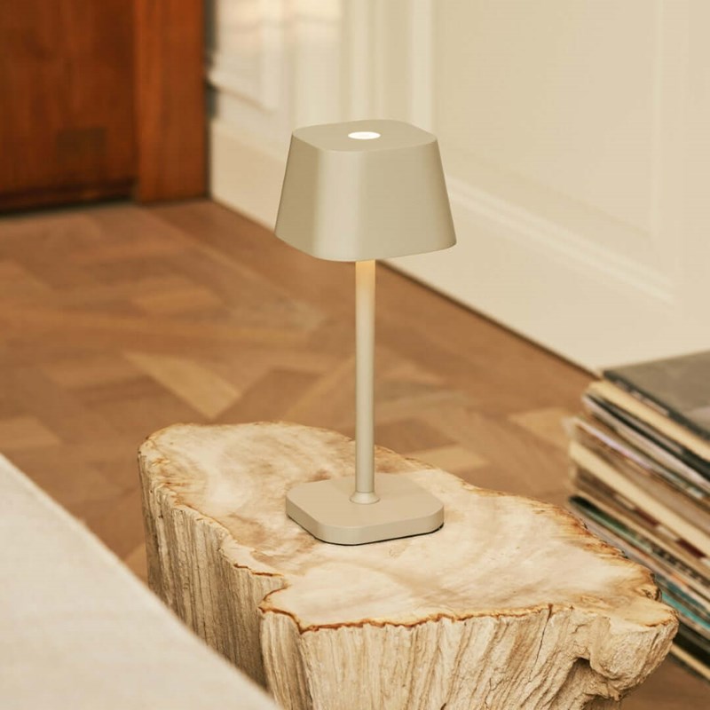 Ava shadow gris - lampe de table rechargeable