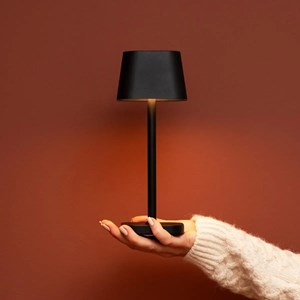 Lampe de table rechargeable noire - ava