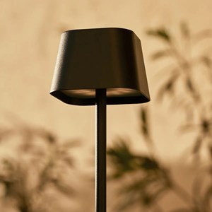 Lampe de table rechargeable noire - ava