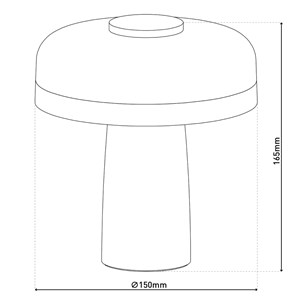 Lampe de table sans fil pilu - verte