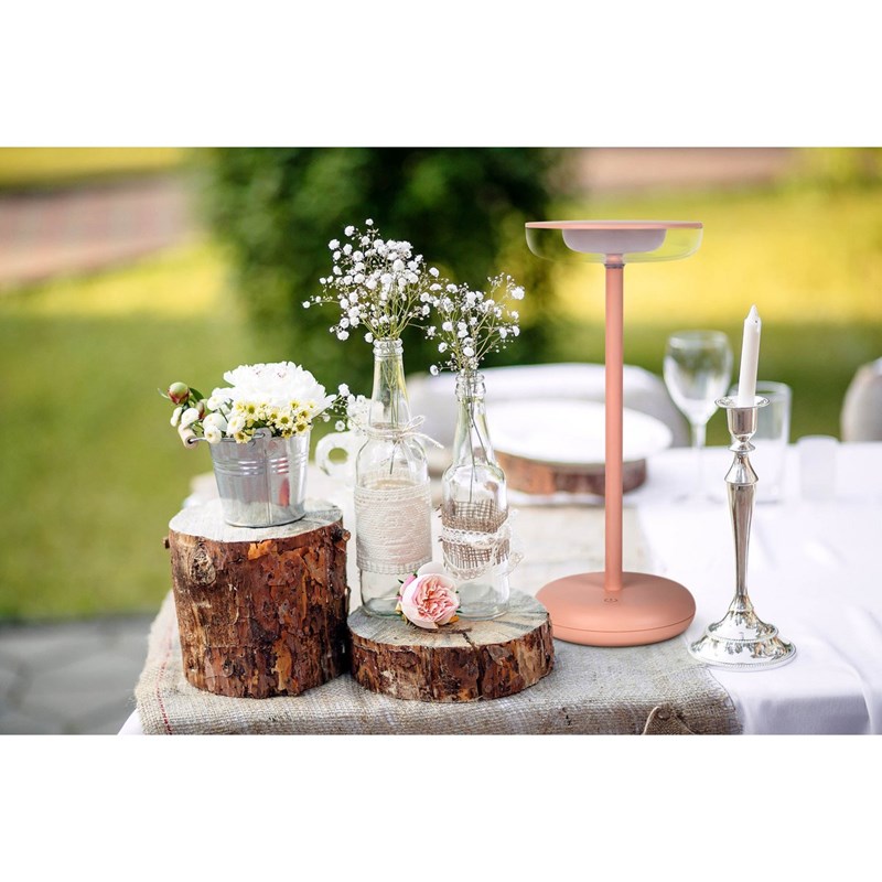 Lampe de table à batterie pasi - rose