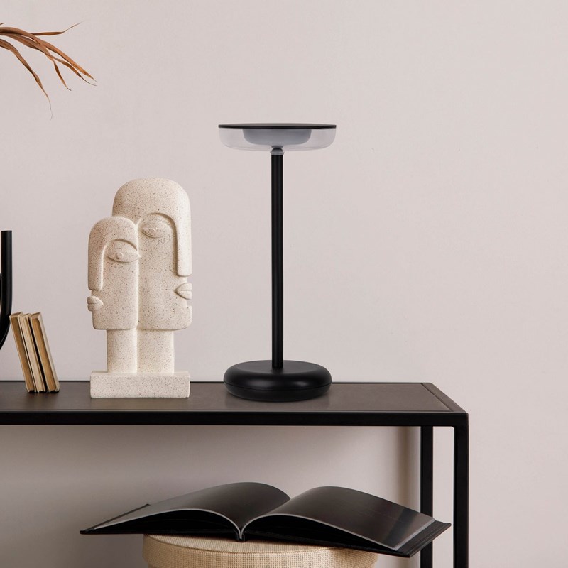 Lampe de table à batterie pasi - noir