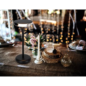 Lampe de table à batterie pasi - noir