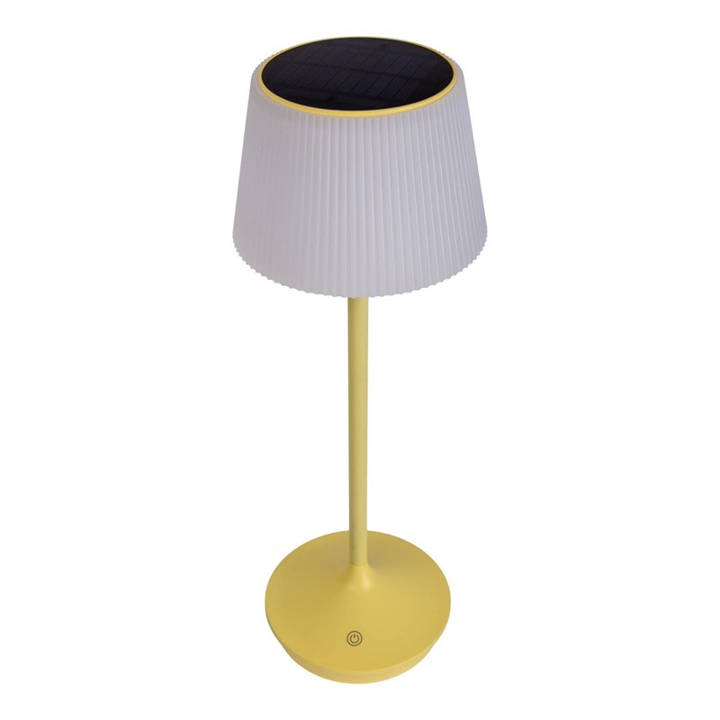 Lampe de table à batterie solaire emmi - jaune et blanc