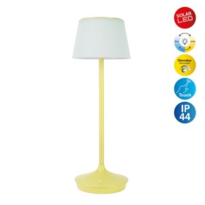Lampe de table à batterie solaire emmi - jaune et blanc