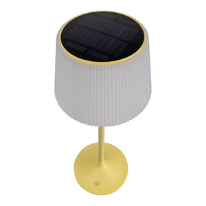 Lampe de table à batterie solaire emmi - jaune et blanc