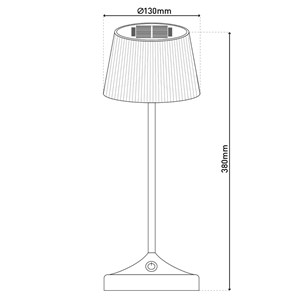 Lampe de table à batterie solaire emmi - jaune et blanc
