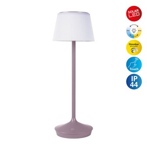 Lampe de table à batterie solaire emmi  - violet et blanc
