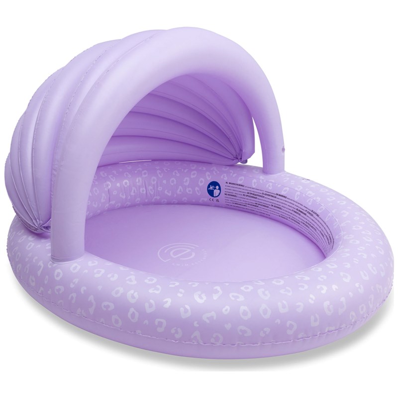 Piscine enfant avec auvent léopard lila (100 cm)