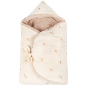 Couverture nomade hiver baby nest wabi-sabi nude haiku birds natural