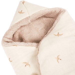Couverture nomade hiver baby nest wabi-sabi nude haiku birds natural