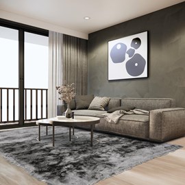 Tapis shaggy 240x340 gris