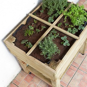 Potager sur pied en bois
