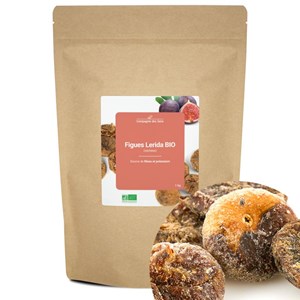 Figues lerida bio - 1kg (séchées) - source de fibres et potassium
