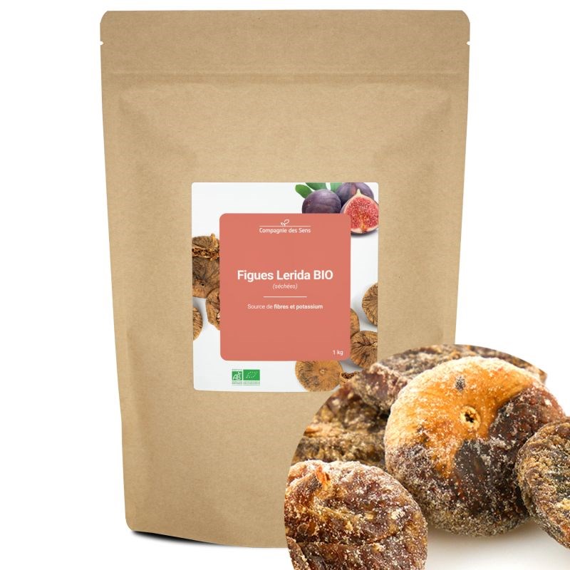 Figues lerida bio - 1kg (séchées) - source de fibres et potassium