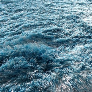 Tapis shaggy 240x340 bleu