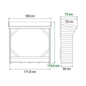 Abri à bûches avoriaz - 1,5 stères
