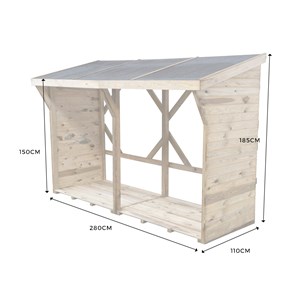 Abri à bûches kiev 5 stères