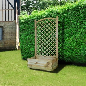 Jardinière + treillage arc chèvrefeuille