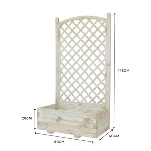 Jardinière + treillage arc chèvrefeuille