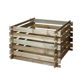 Petit bac à compost en bois