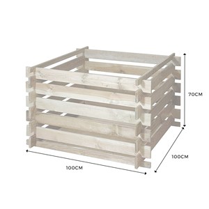 Petit bac à compost en bois