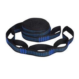Une sangle de suspension bleue pour hamac chaise