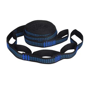 Une sangle de suspension bleue pour hamac chaise