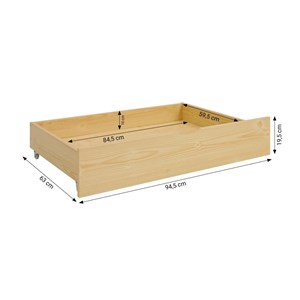Lit enfant 90x200 cm naturel
