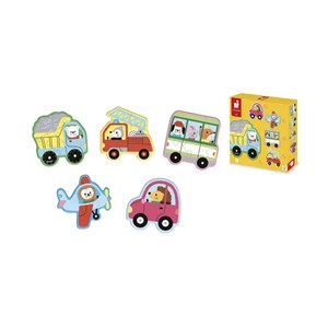 5 puzzles evolutifs - vehicules