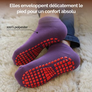 Lot de 2 paires de chaussettes - enfant m Violet
