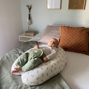 Coussin de grossesse multirelax en coton cerises