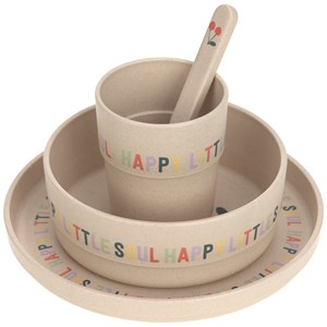 Coffret repas en polypropylène et cellulose happy fruits cerise
