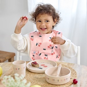 Coffret repas en polypropylène et cellulose happy fruits cerise