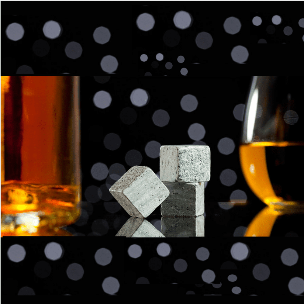 6 pièces glaçon pierre Whisky pierres sirotant glace Cube refroidisseur  réutilisable Whisky glace pierre Whisky naturel roches barre vin  refroidisseur fête cadeau de mariage - AliExpress