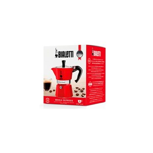 Cafetière italienne 3 tasses rouge